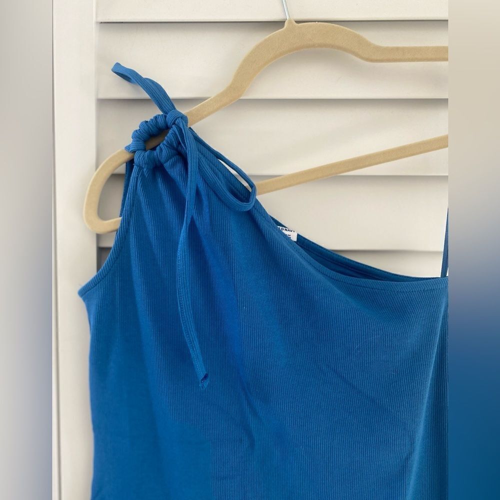 Blue One-Shoulder Dress - Picture 2 of 6